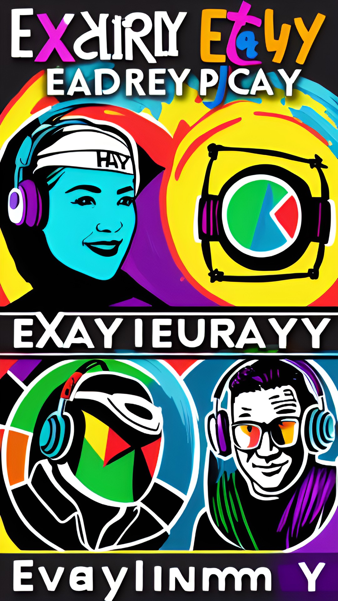 EDWHAX1 - create a logo for a podcast. the name of the podcast is”everyday with hay and xay.” put elements of podcast gear in the picture. preview