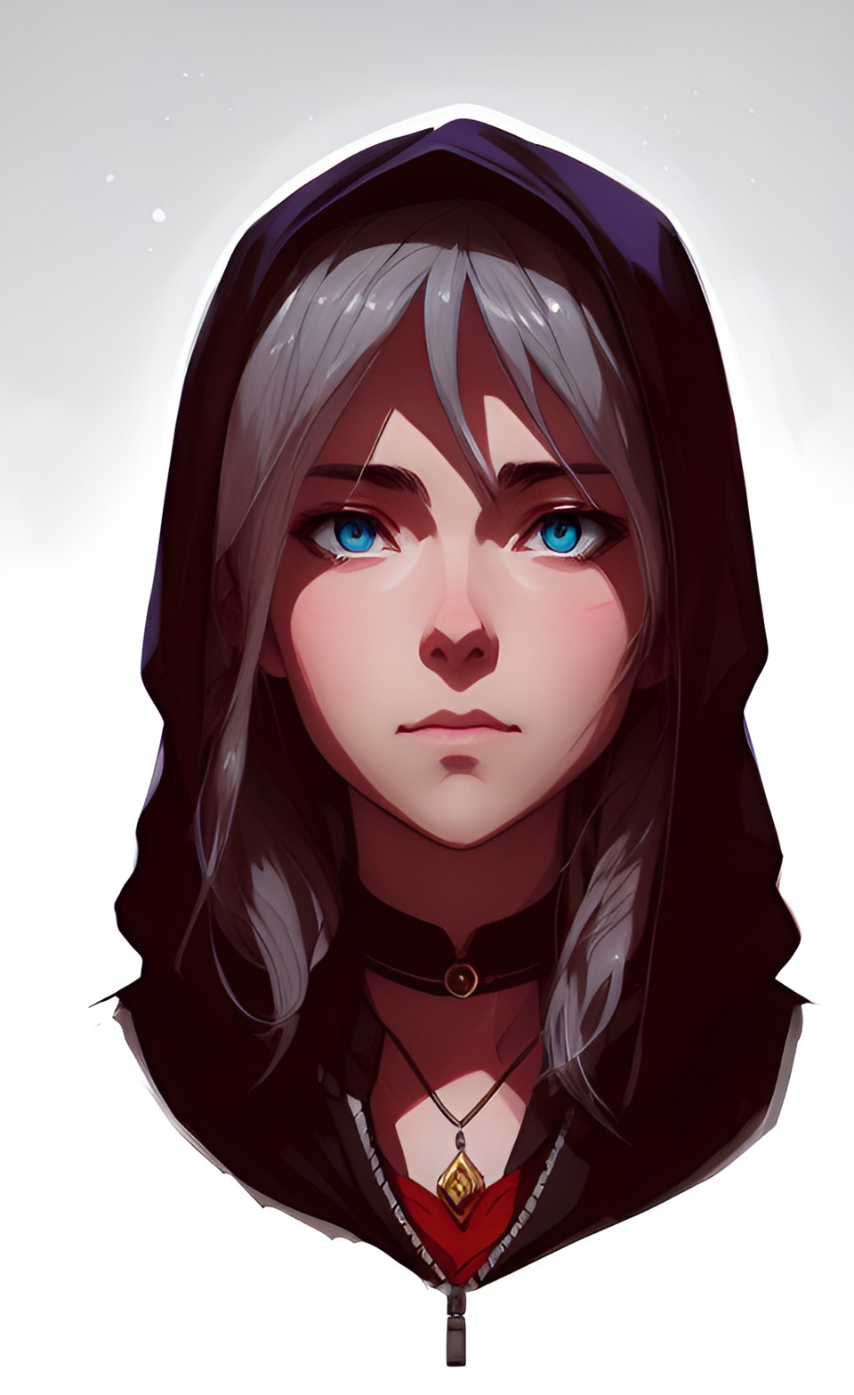 Maya - aged up, white hair, blue eyes preview