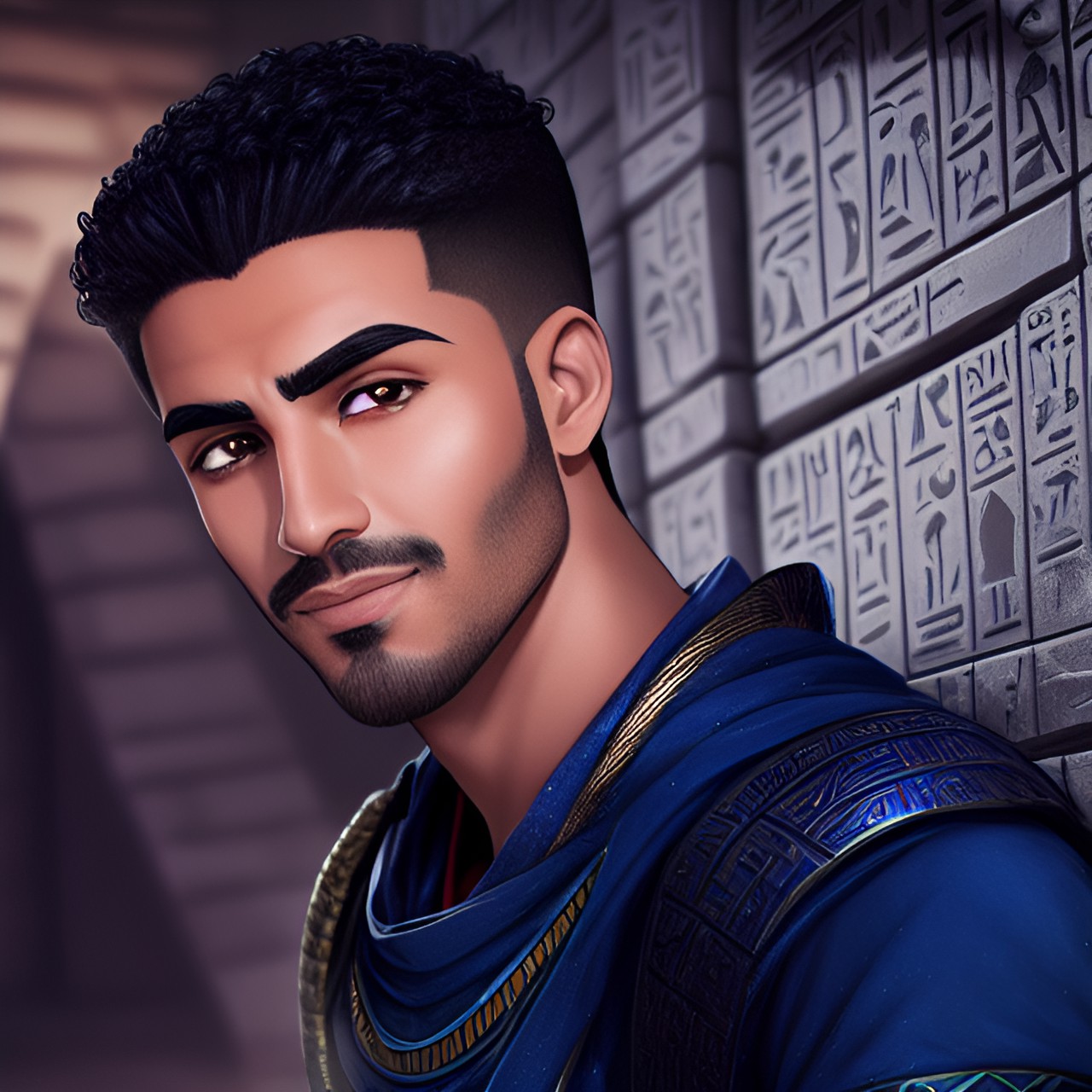 Egyptian Guard - fantasy backgrounds, magic, egypt, oasis, handsome egyptian man, ancient egyptian guard, preview