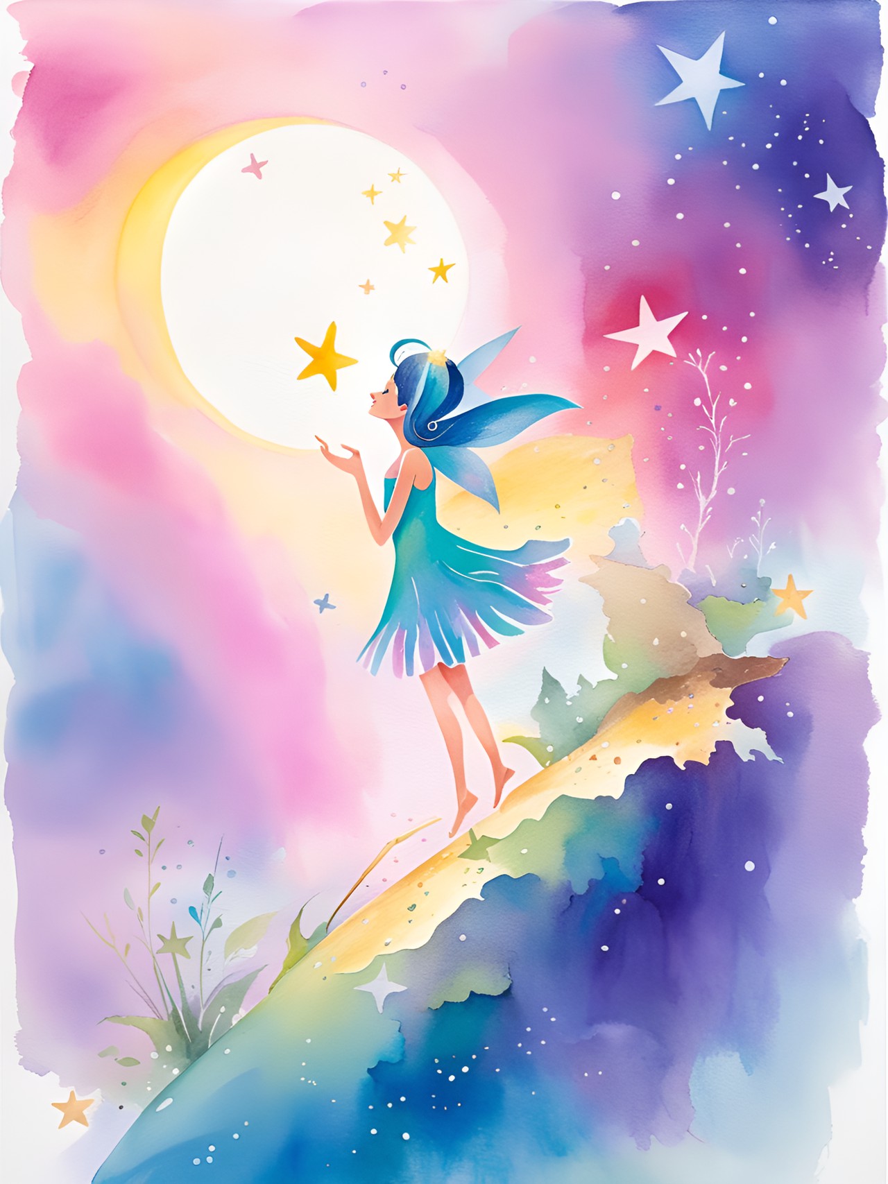 a small fairy singing to a star preview