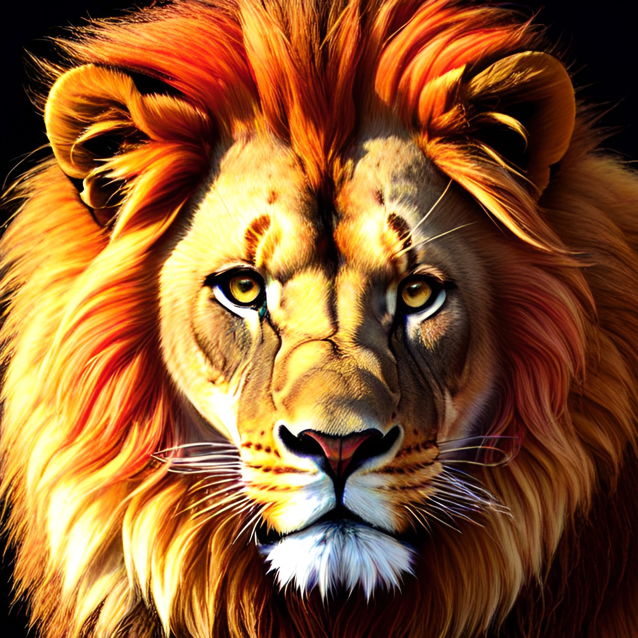 lion - lion red orange  yellow preview