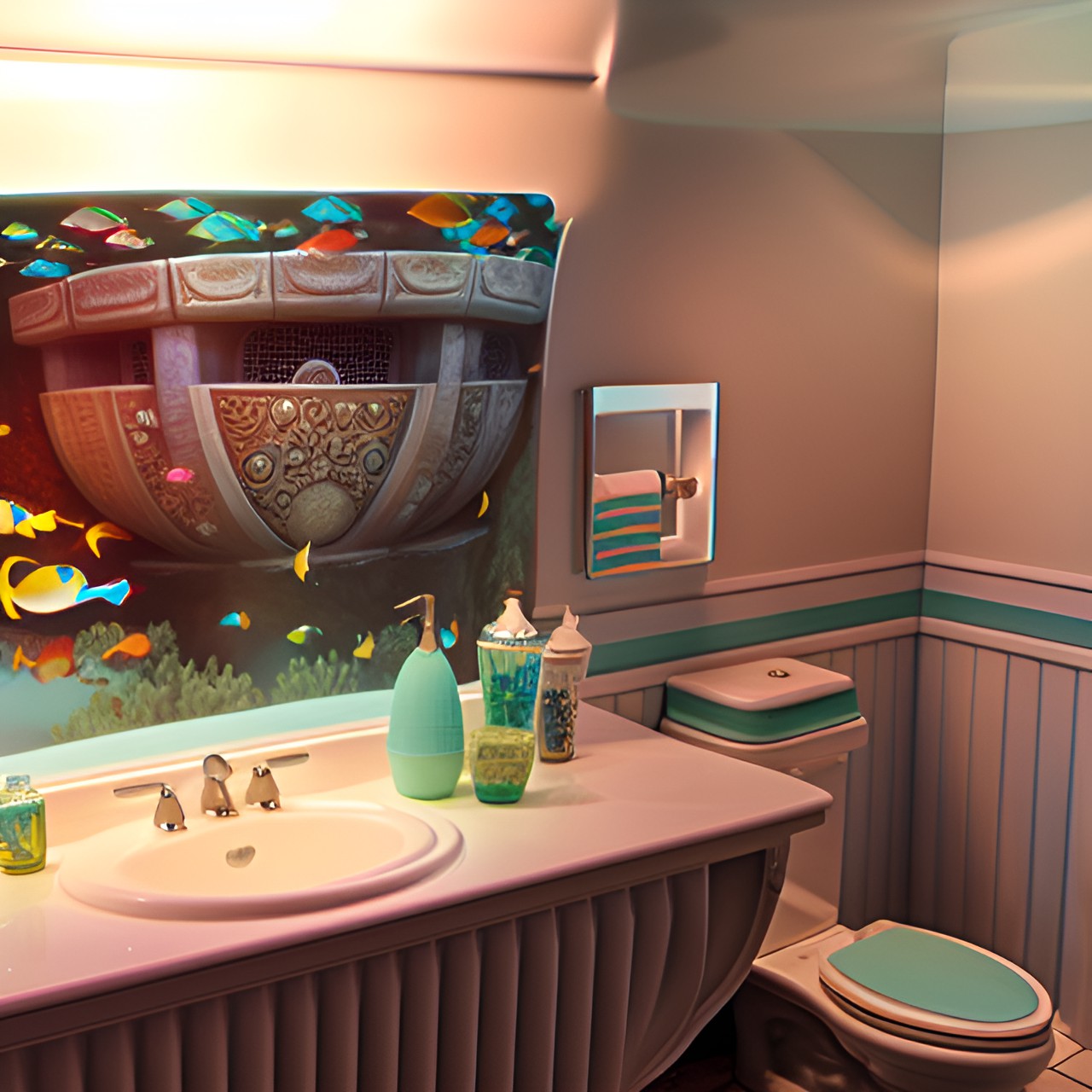 Atlantean Bathroom - underwater bathroom atlantis, atlantean, under the ocean preview