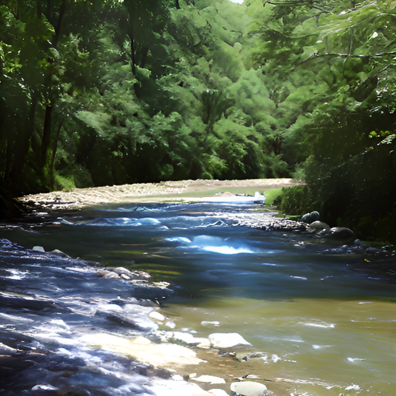 Measuring the width - measuring the width of the river preview