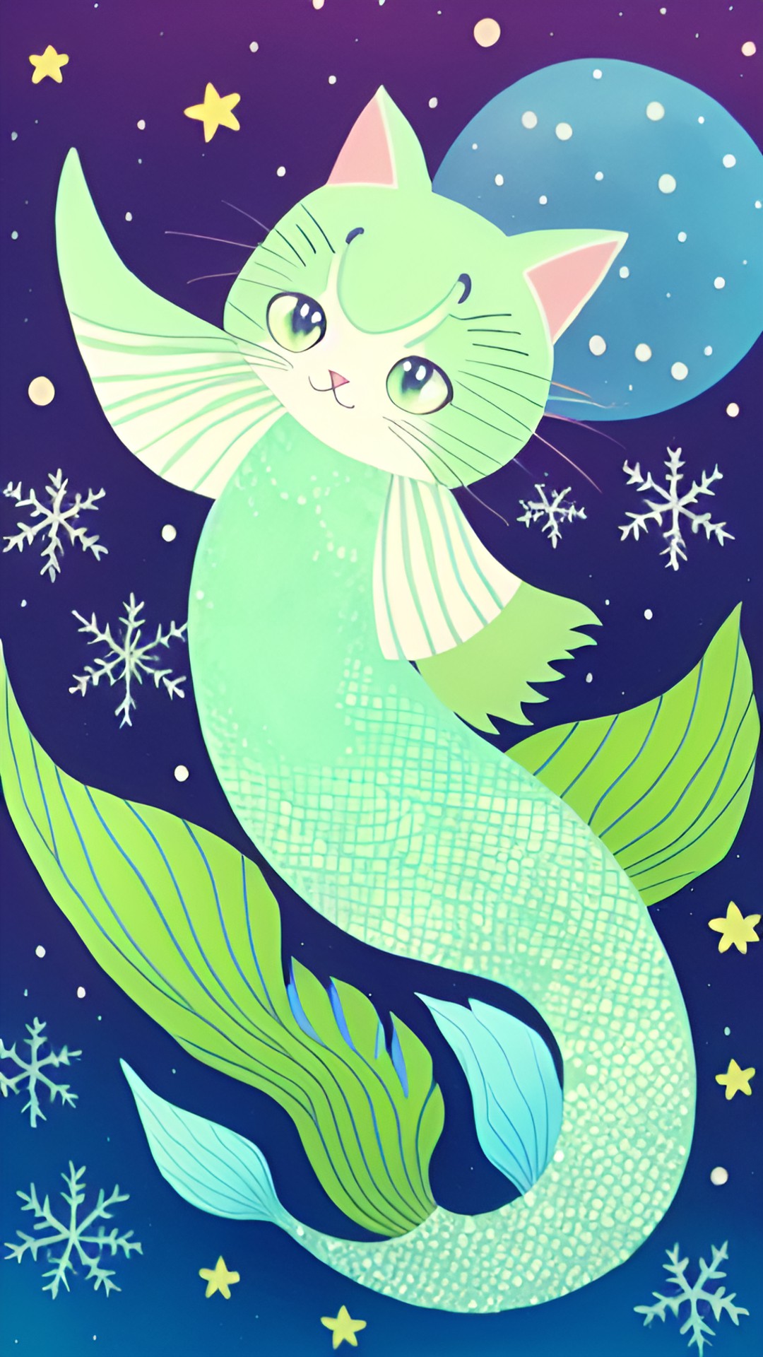 a mermaid cat preview