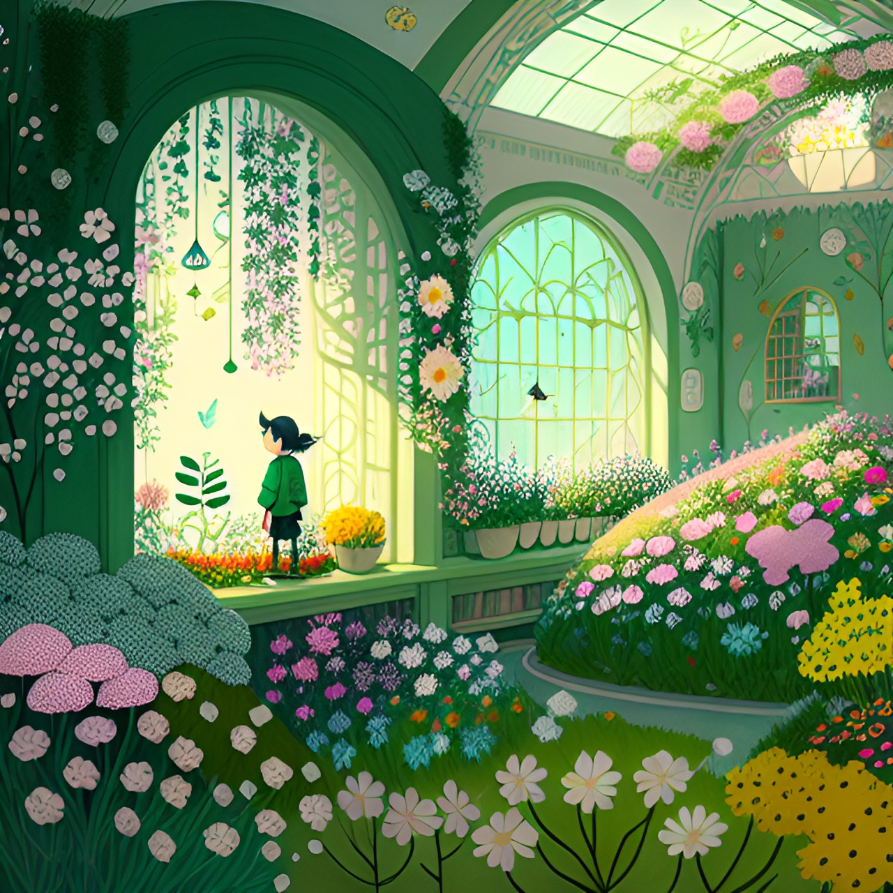 fairy building pastel, flowers, indoors preview