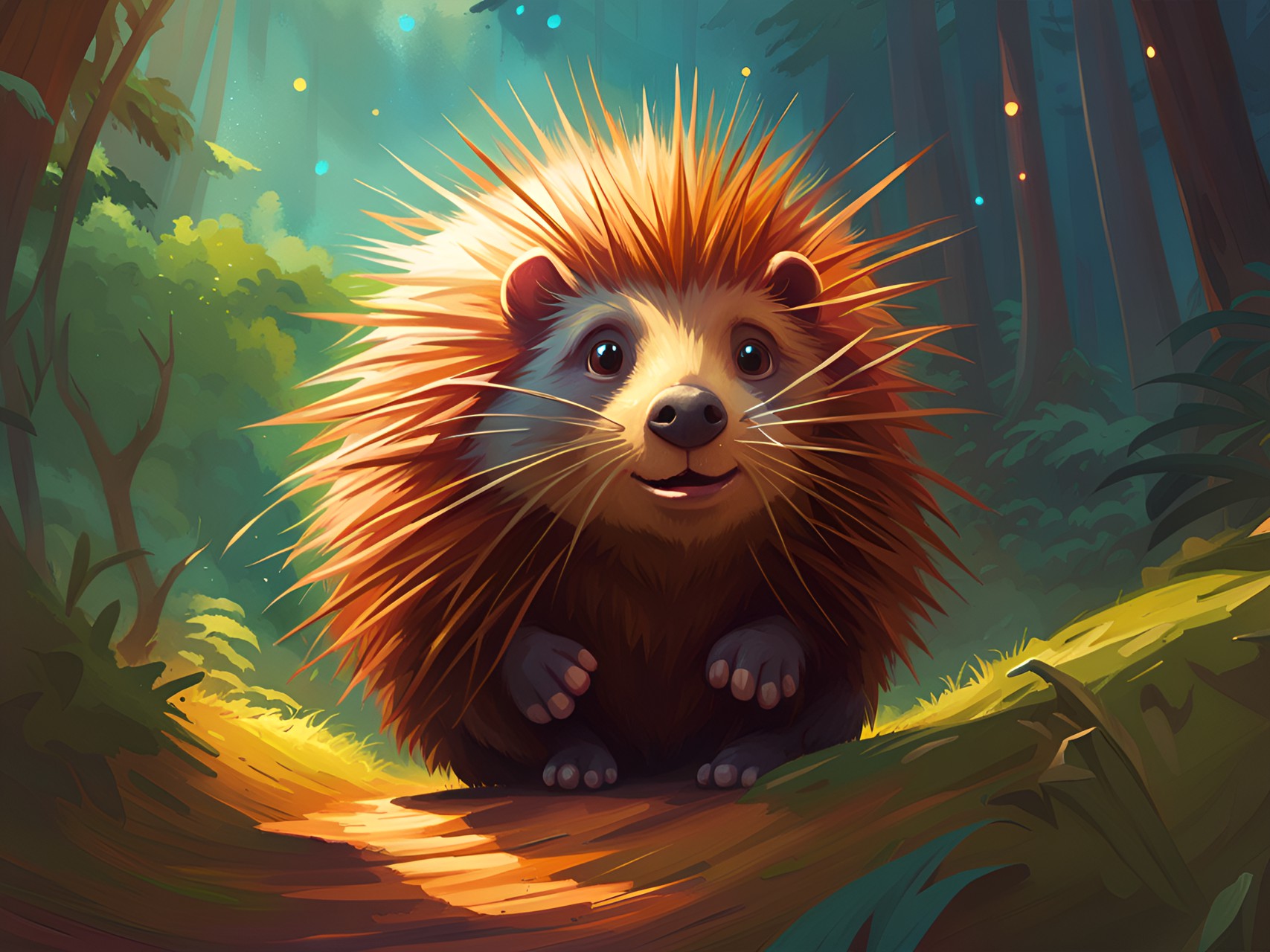 Hello 👋 - porcupine cartoon explorer adventure adorable preview