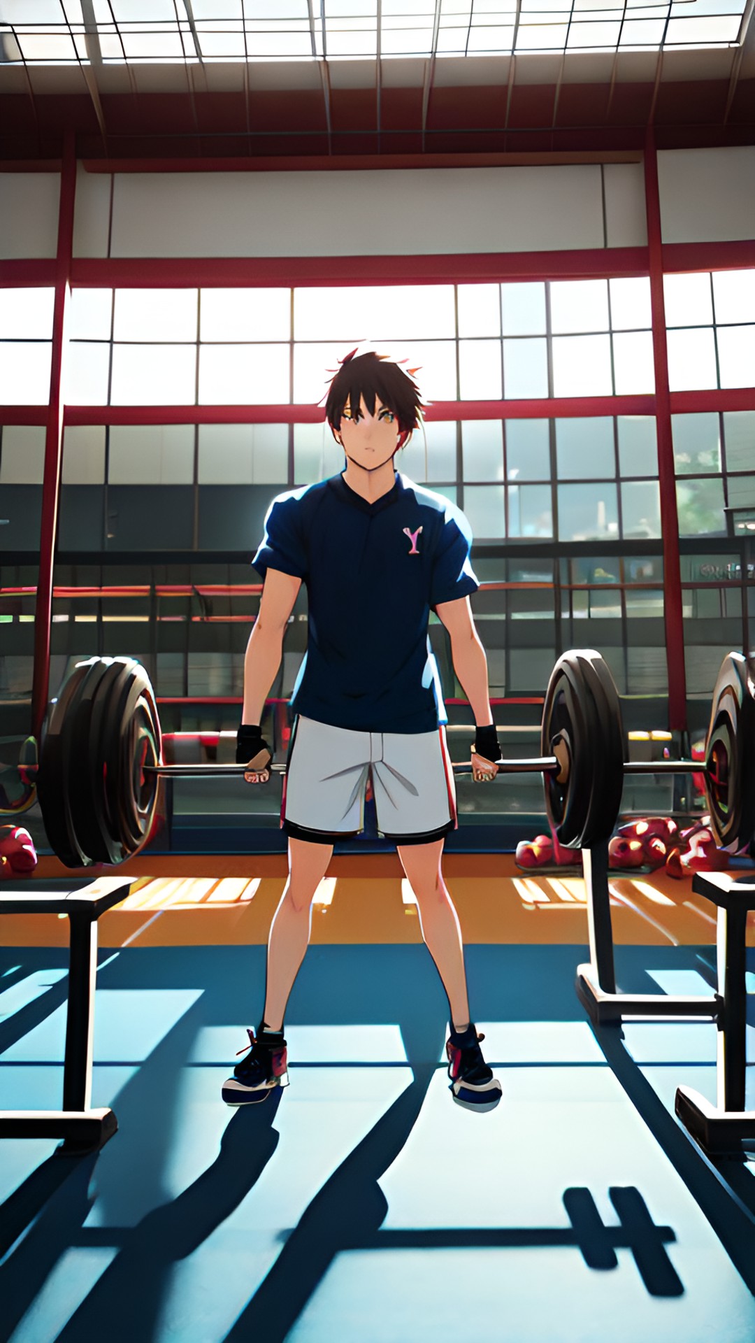 joven anime hombre gimnasio preview