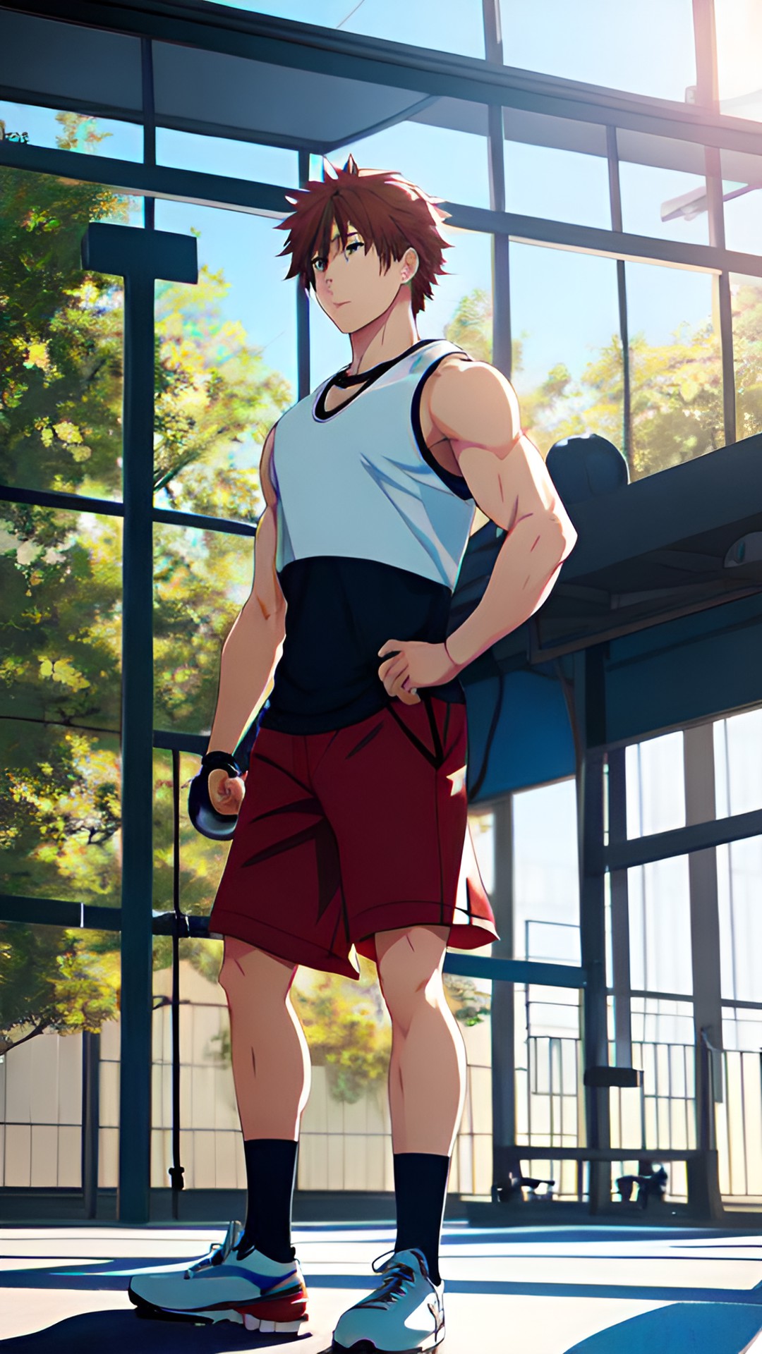 joven anime hombre gimnasio preview