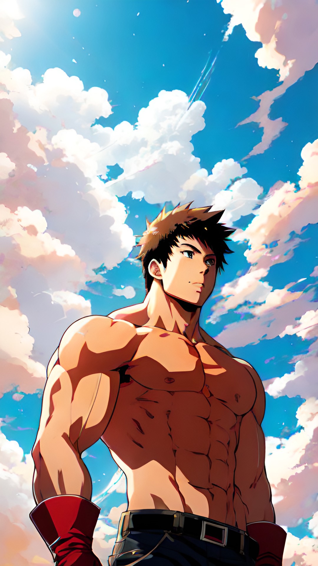 joven anime hombre musculoso preview