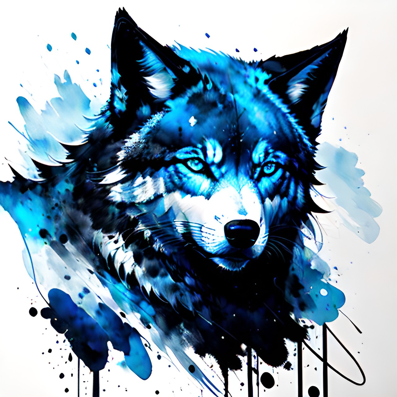 a blue wolf head preview