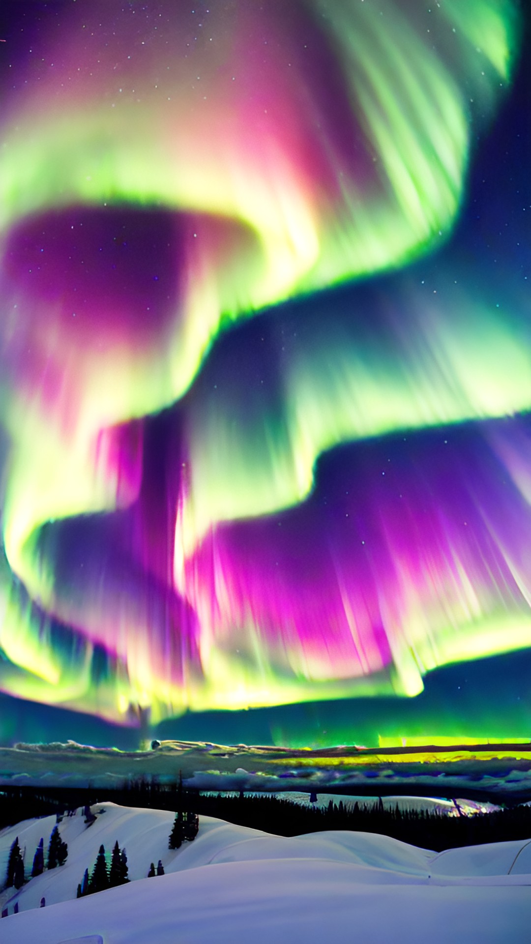 northern lights - above the clouds in the sky night time with northern lights preview