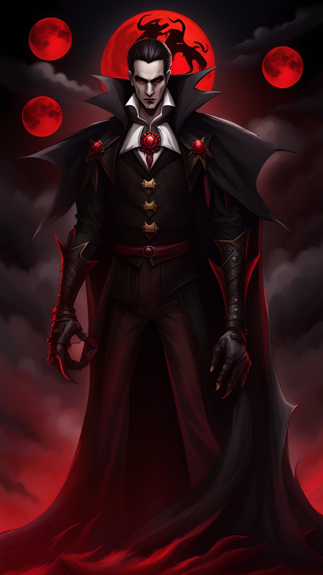 DRAC - vampire king, dracula, red eyes, blood moon preview