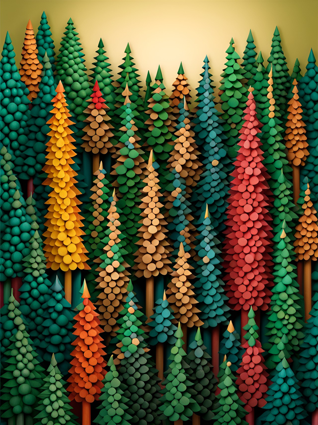 forest made of pencils preview