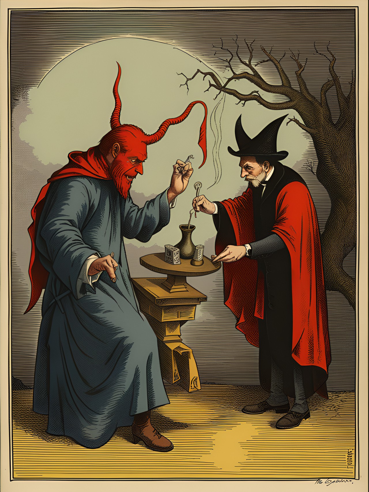 the magician makes a bargain with the devil preview