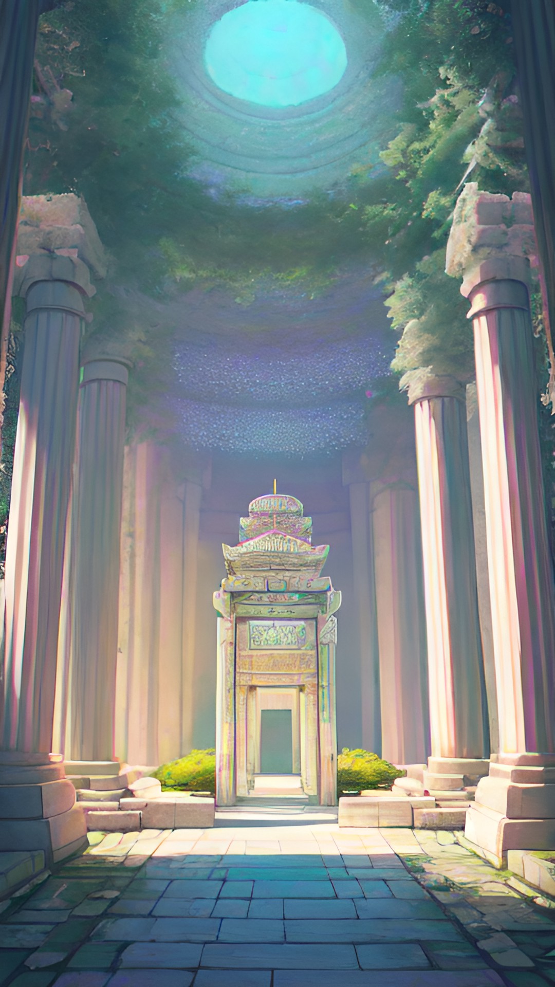 light pastel colored temple of persephone preview