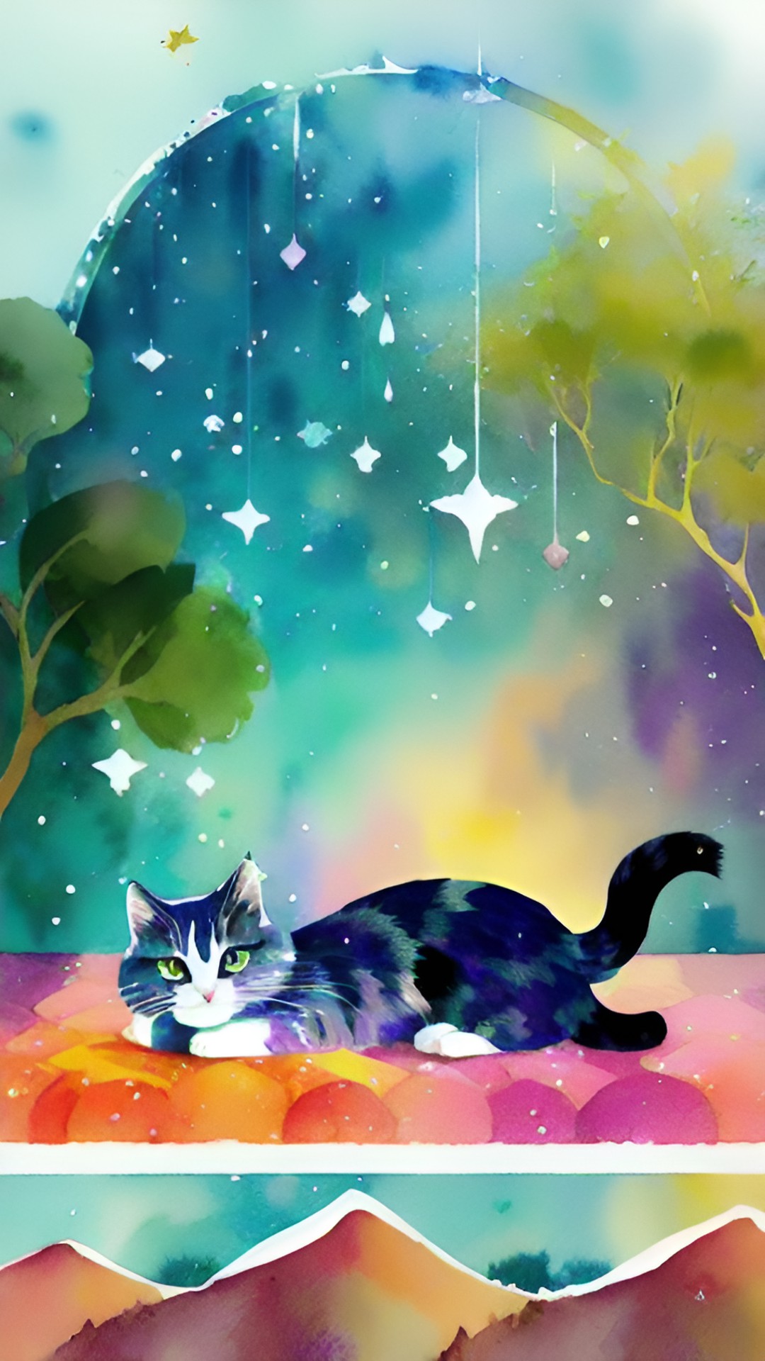 sleeping glitter magic cats preview