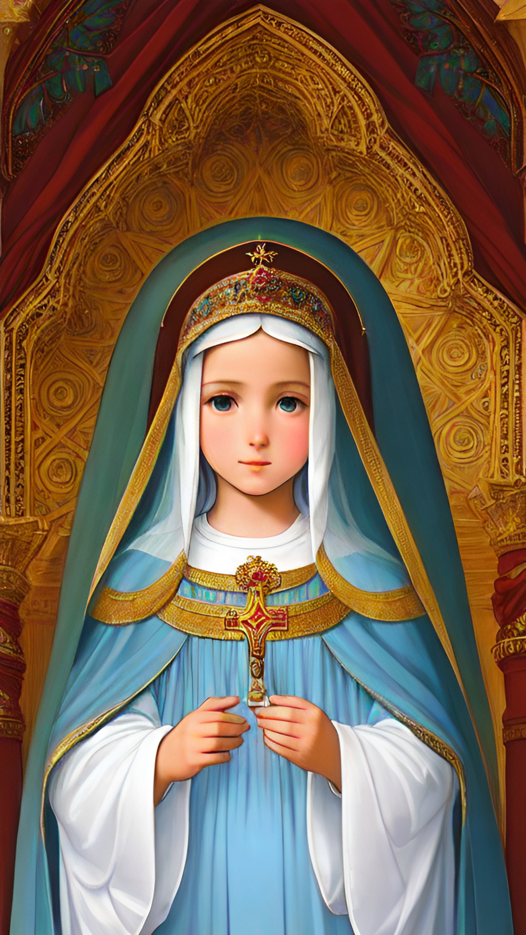 child virgin mary, highly detailed, fantasy art preview