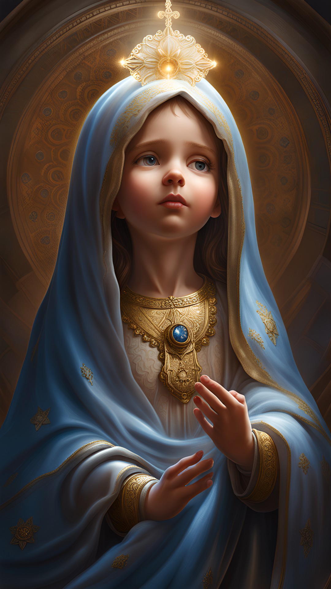 child virgin mary, highly detailed, fantasy art preview