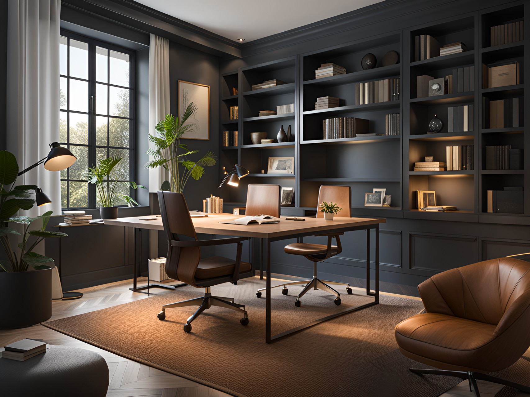 An interior - a study, a home office preview