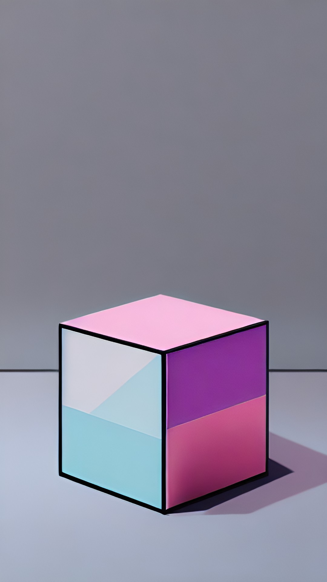 minimalism cube with (just a few strokes), naive, simpel preview