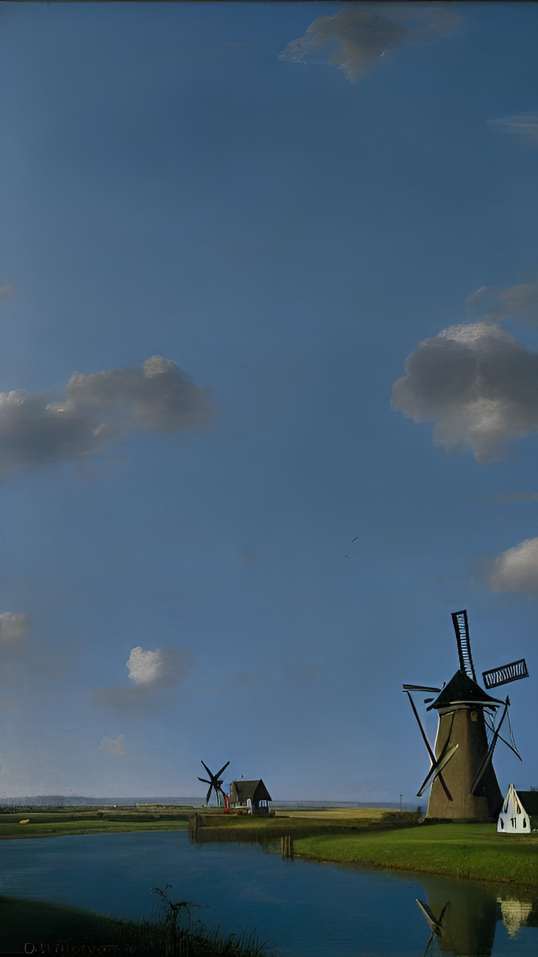 a windmill on a polder waterway, known as ‘in the month of july’. by diego velázquez preview