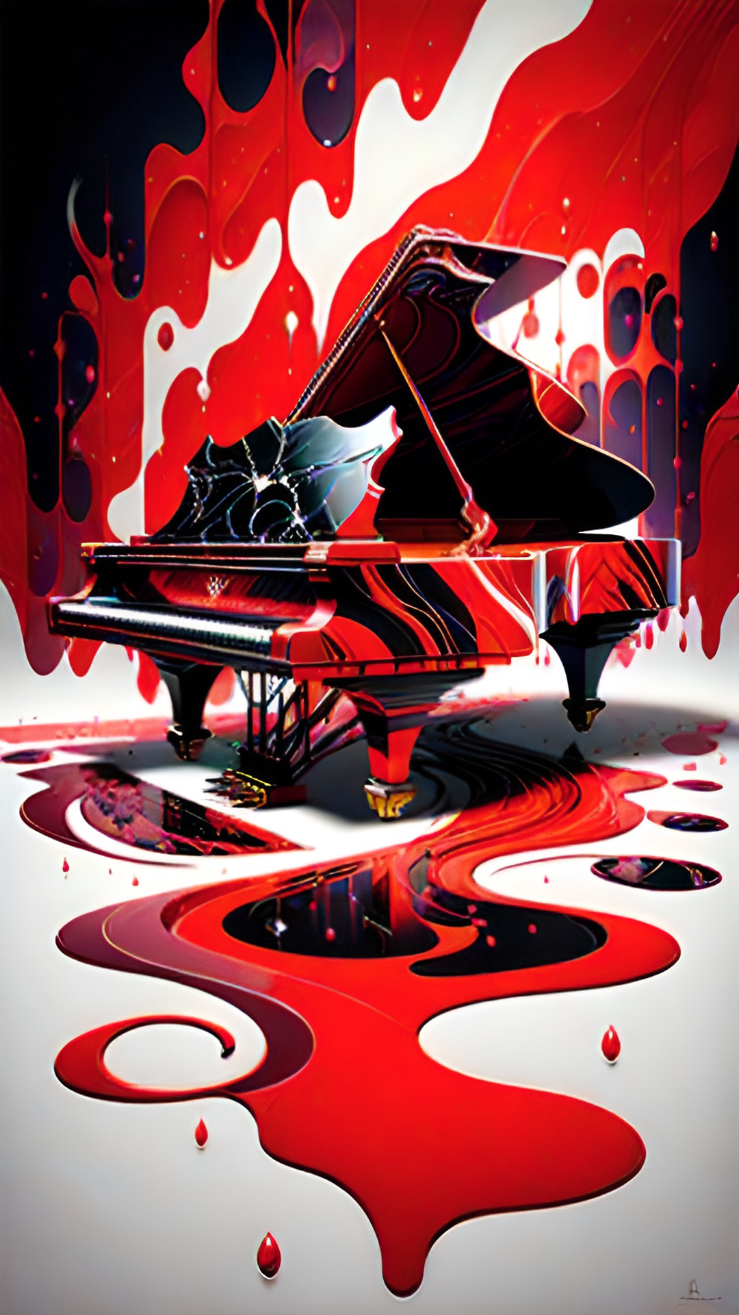 red grand piano preview