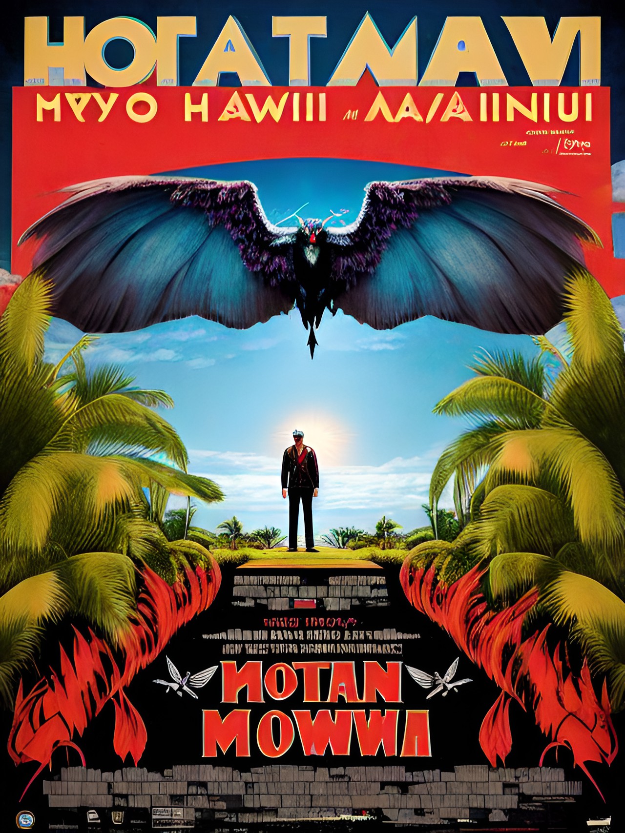 mothman goes to hawaii movie poster preview