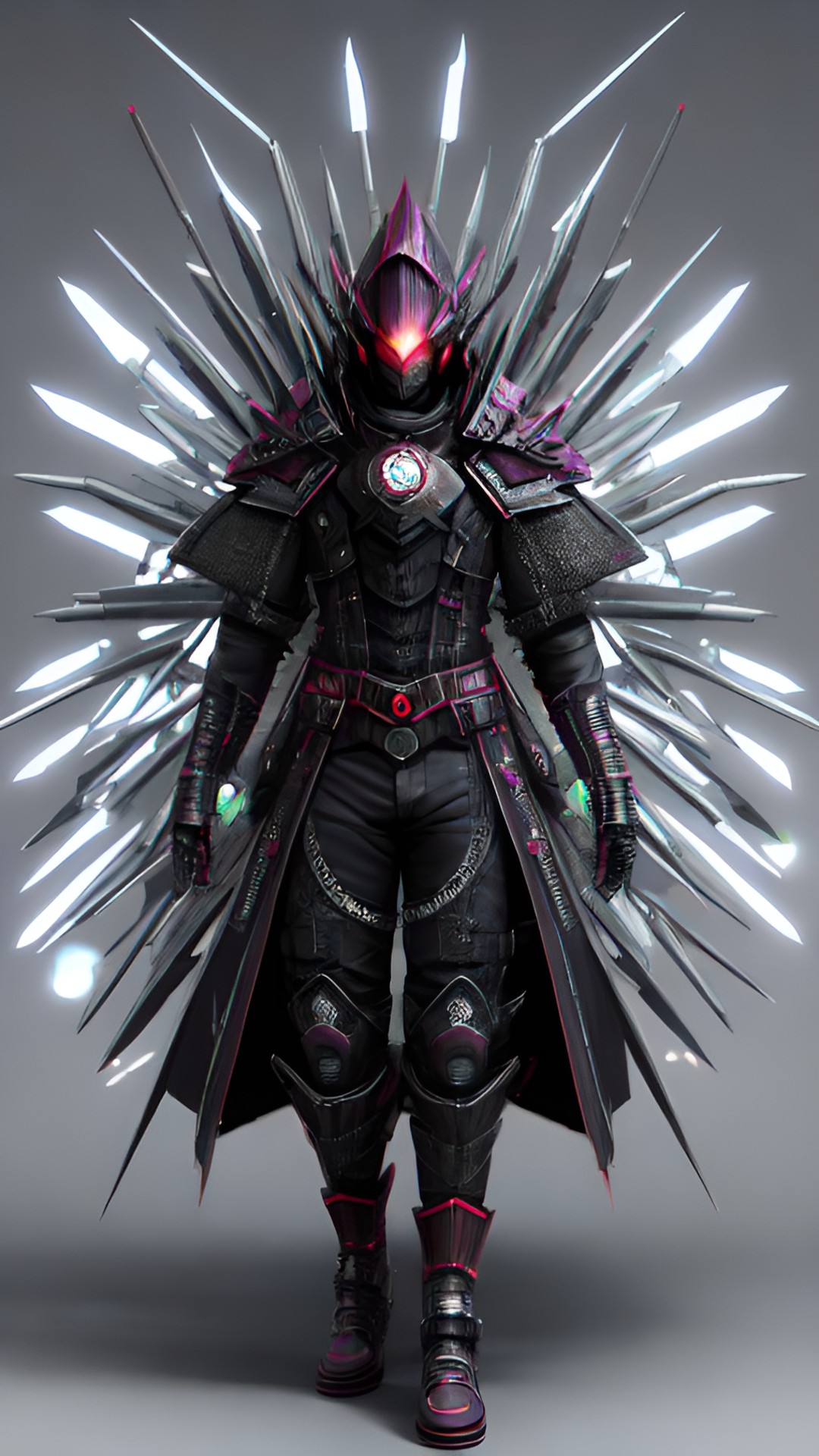 a villain character like virus, ready for war, 3d, full view preview