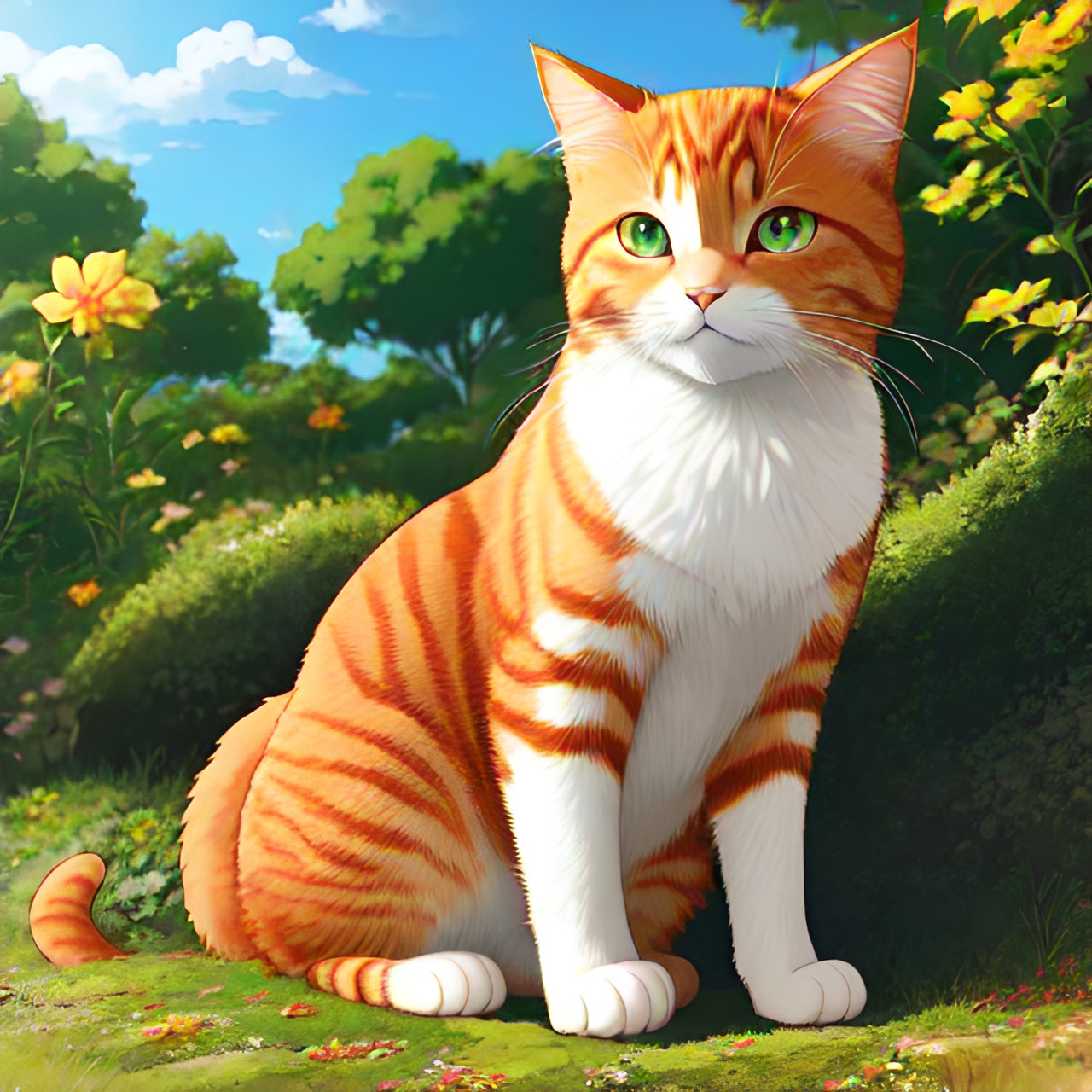 Scratch.mit - ginger cat with green eyes preview