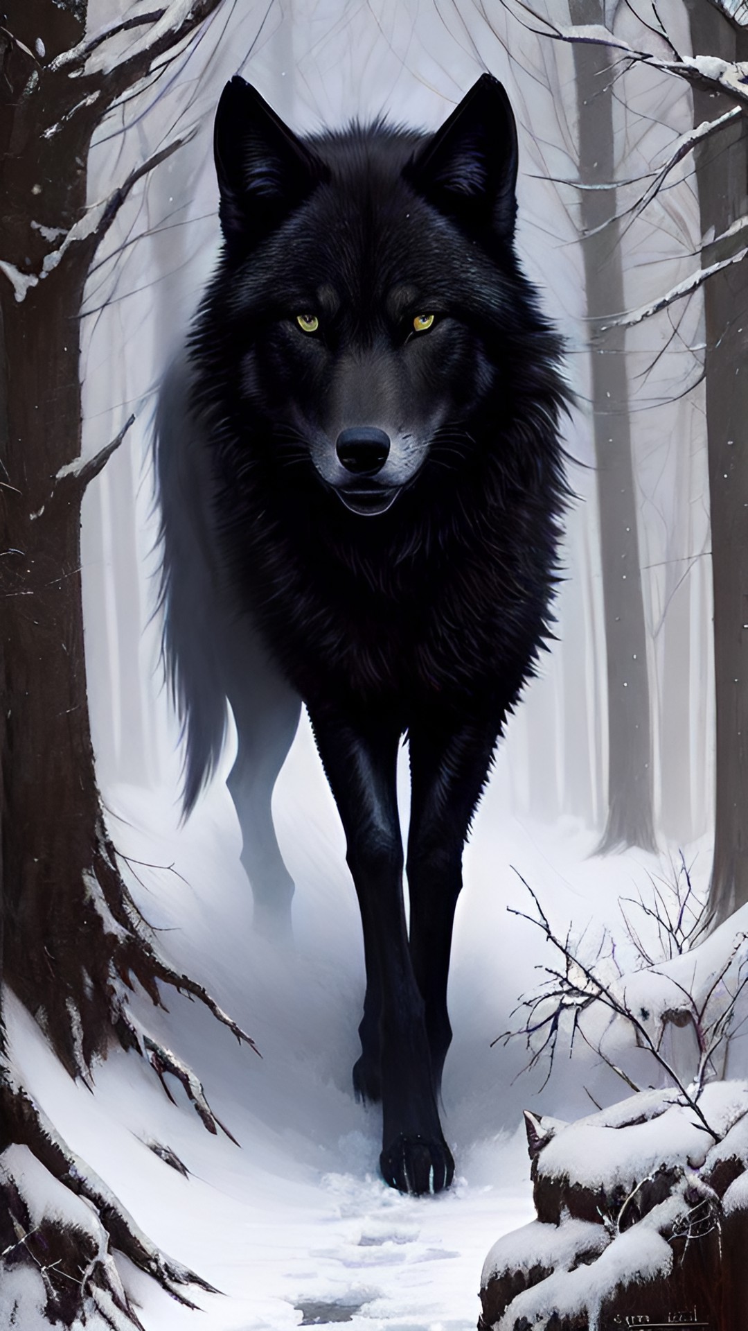 wolf - black wolf white wolf preview