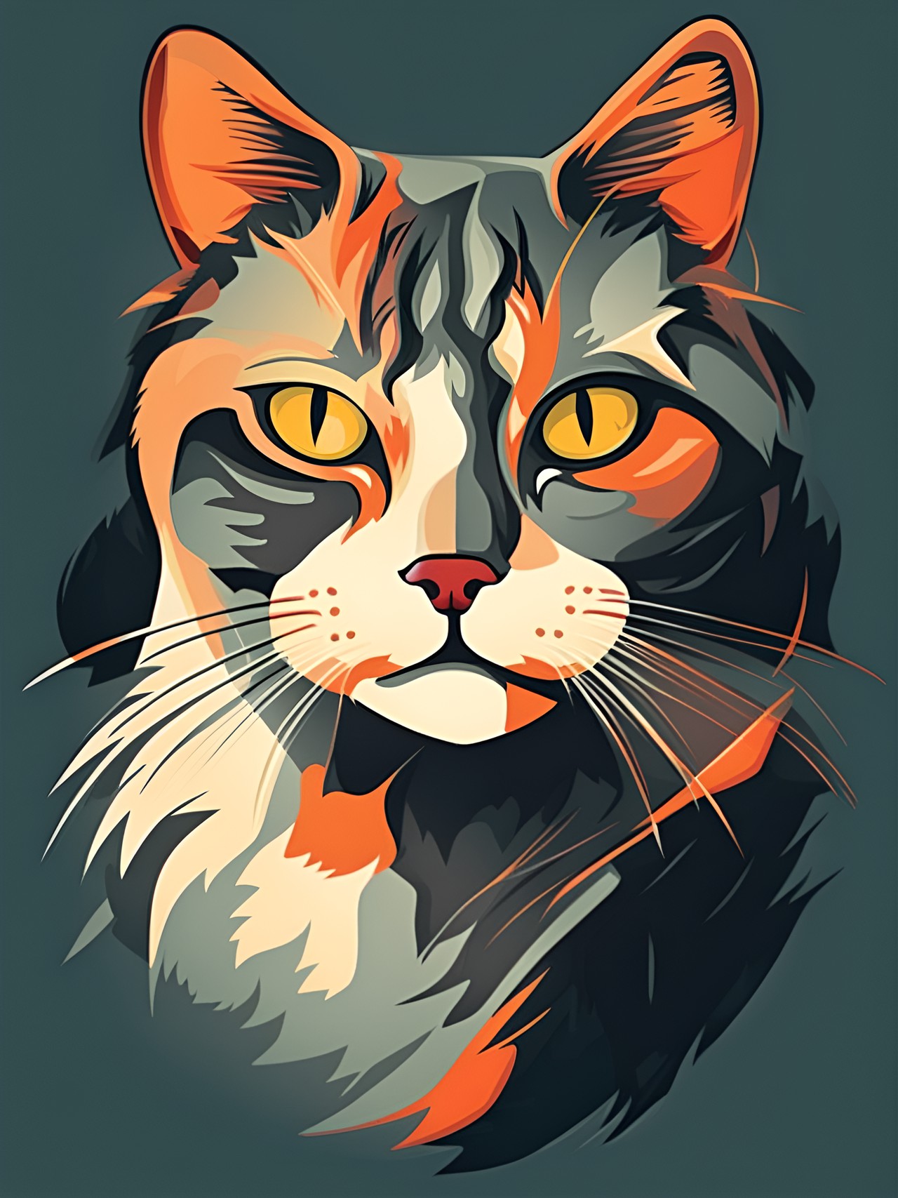 cat, vector art style preview