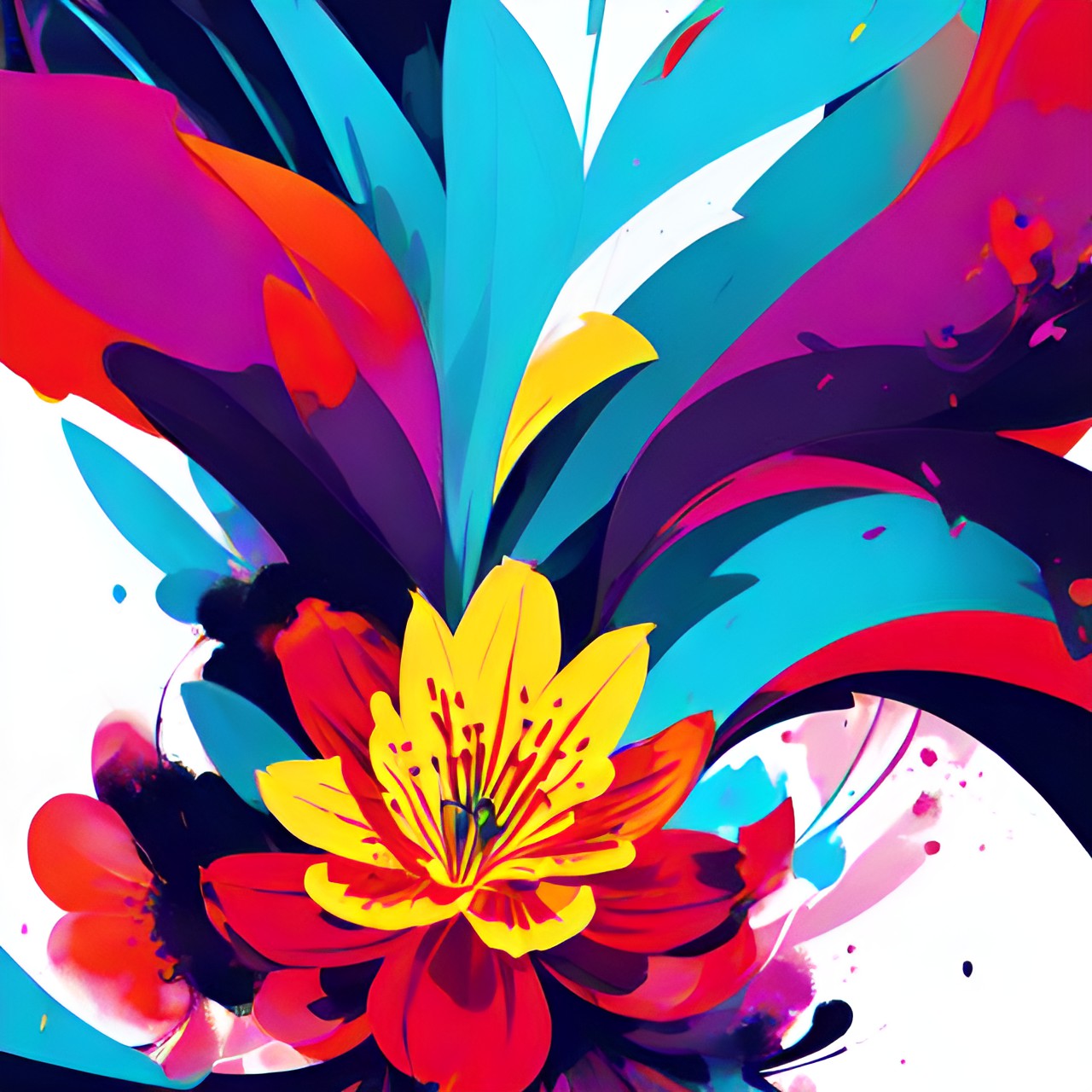 lily flower, bold, abstract, bright, preview