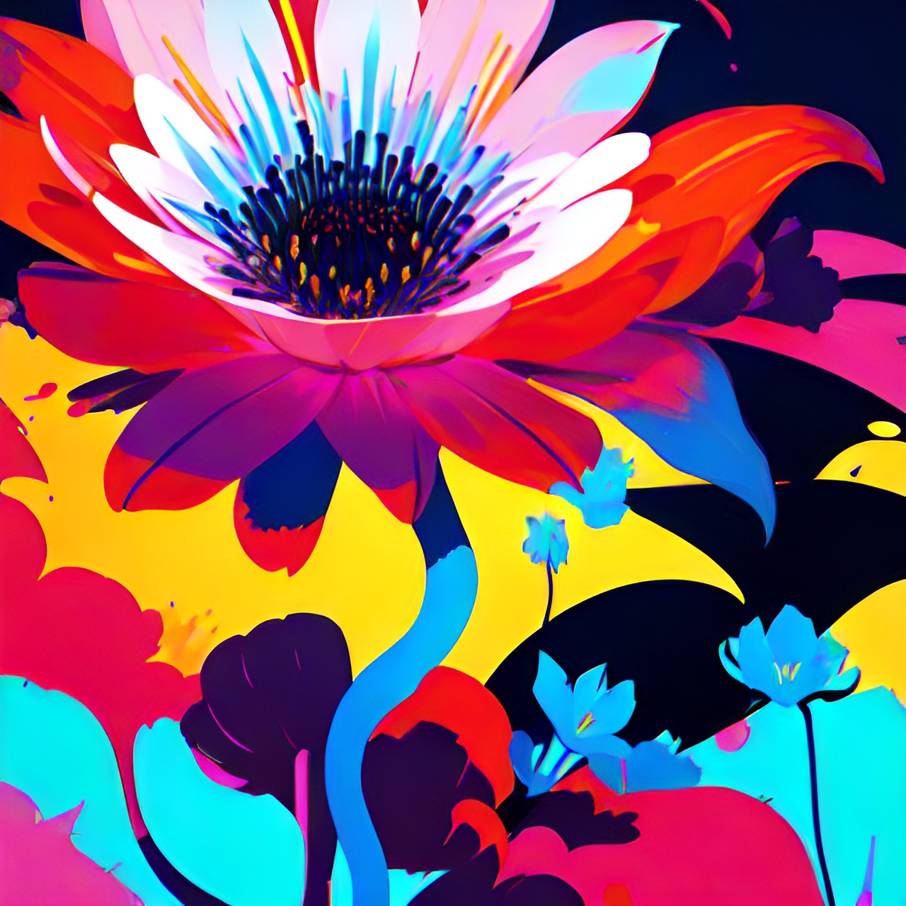 lily flower, bold, abstract, bright, preview