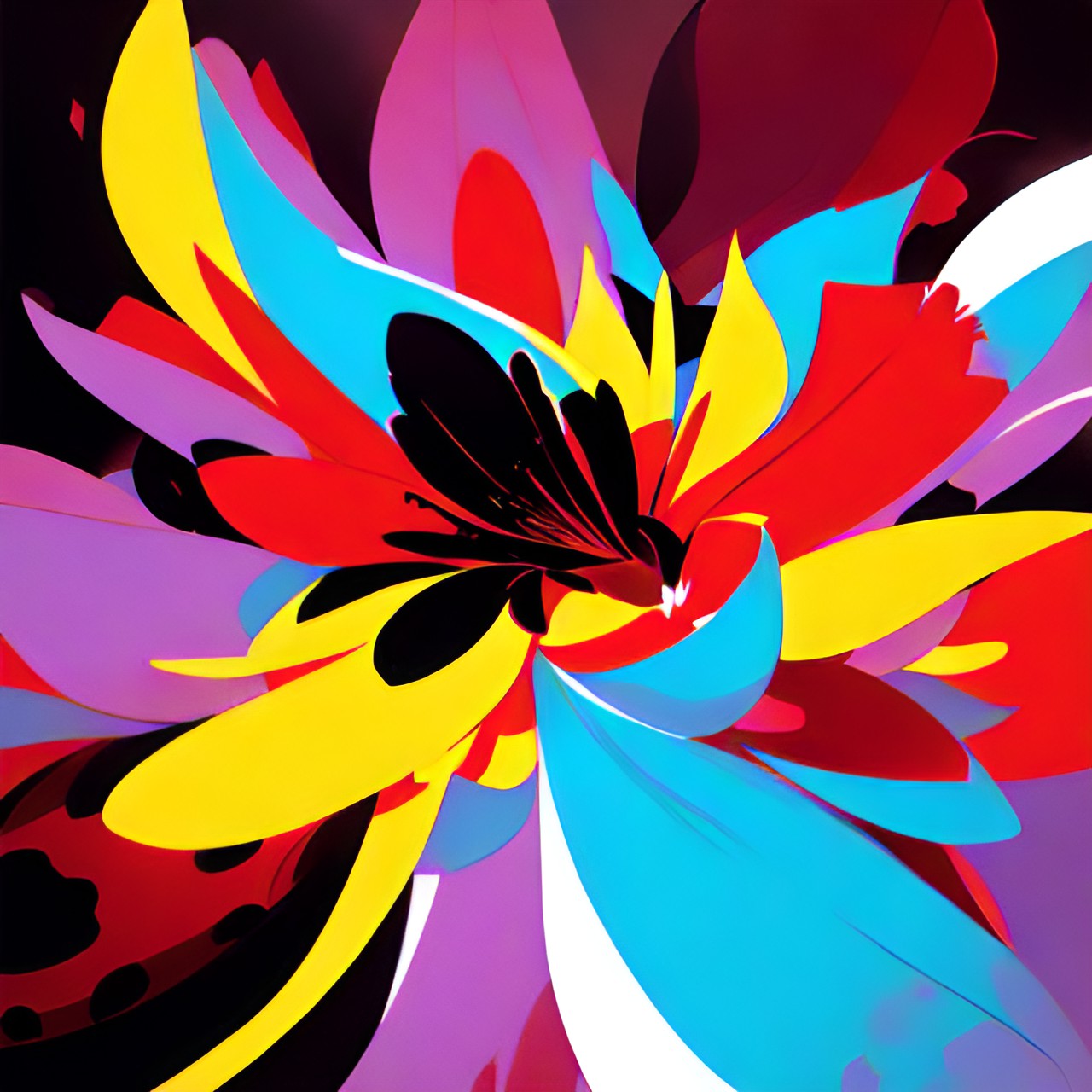 lily flower, bold, abstract, bright, preview