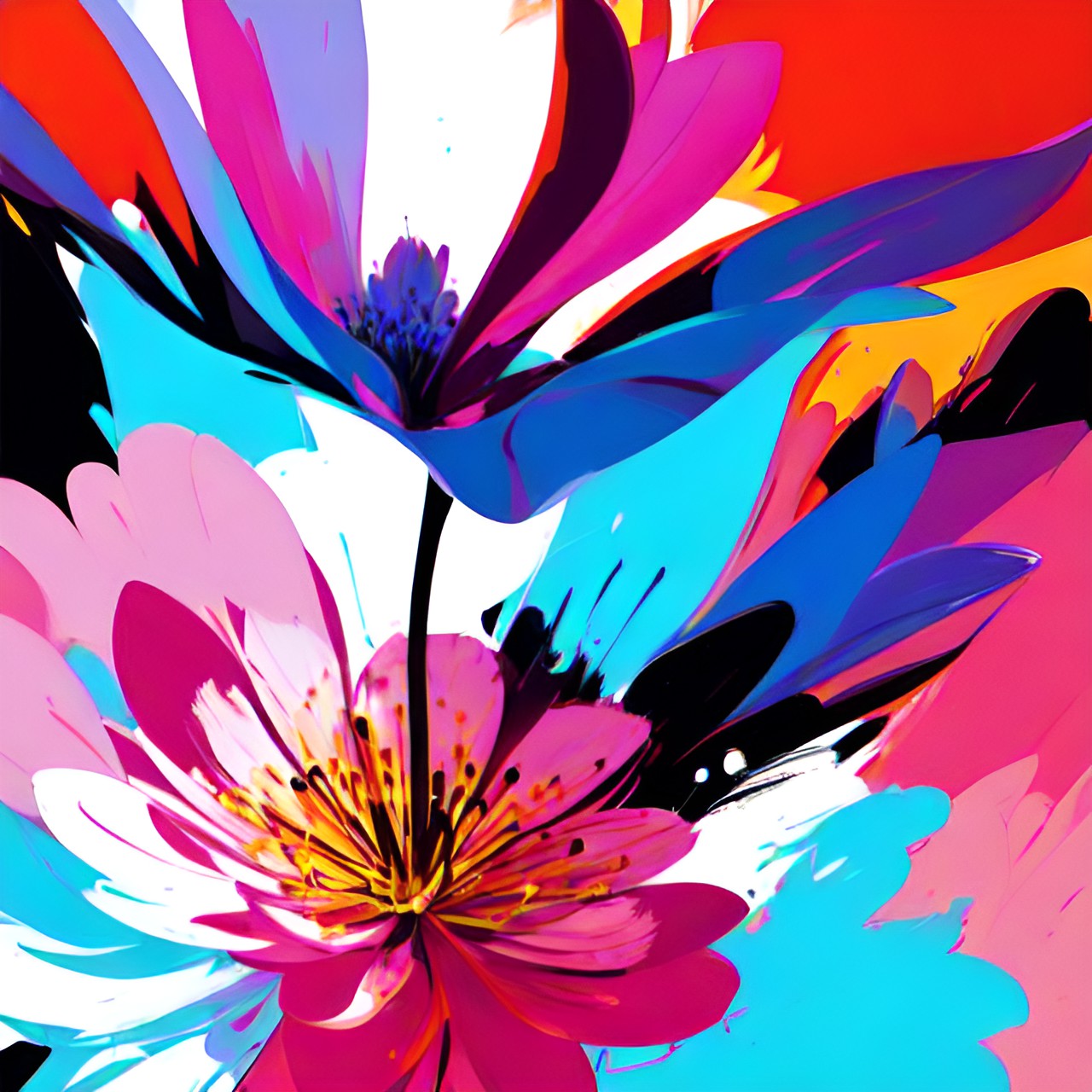 lily flower, bold, abstract, bright, preview