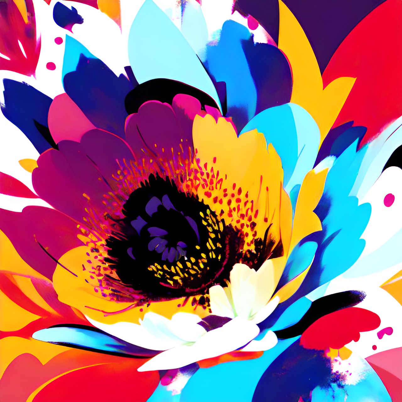 lily flower, bold, abstract, bright, preview