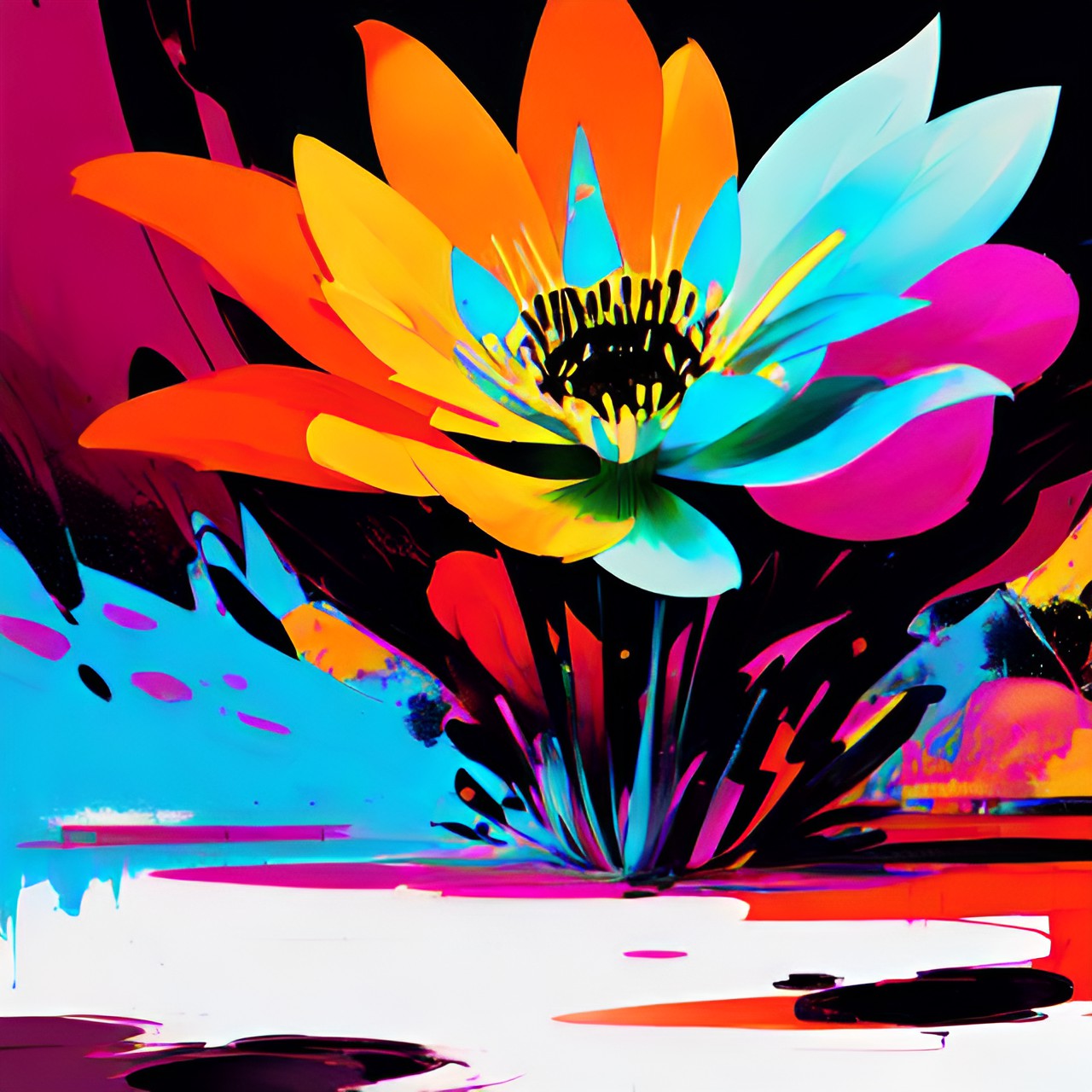 lily flower, bold, abstract, bright, preview