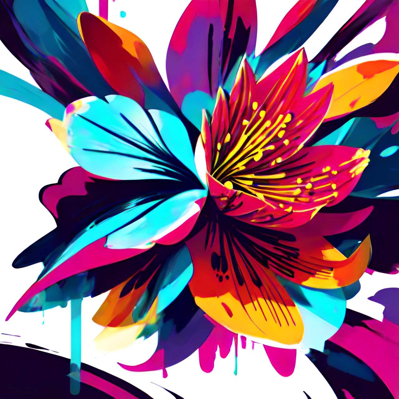 lily flower, bold, abstract, bright, preview