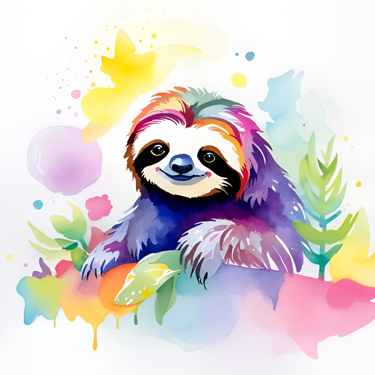 sloth builder clip art on white background preview