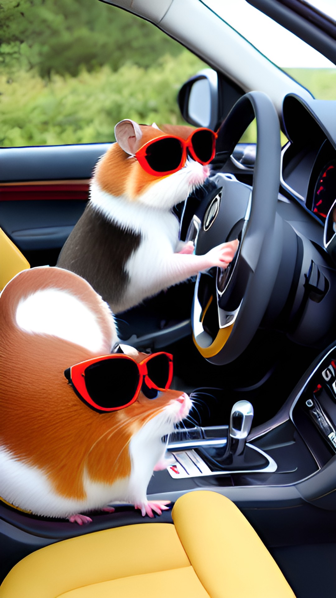 a hamster driving a  car preview