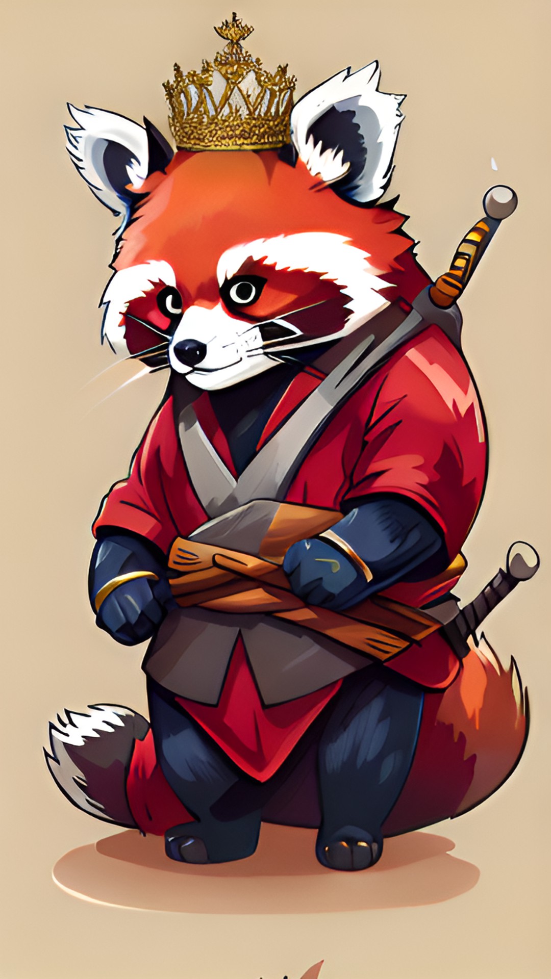 Ninja king red panda - kinglike red panda preview