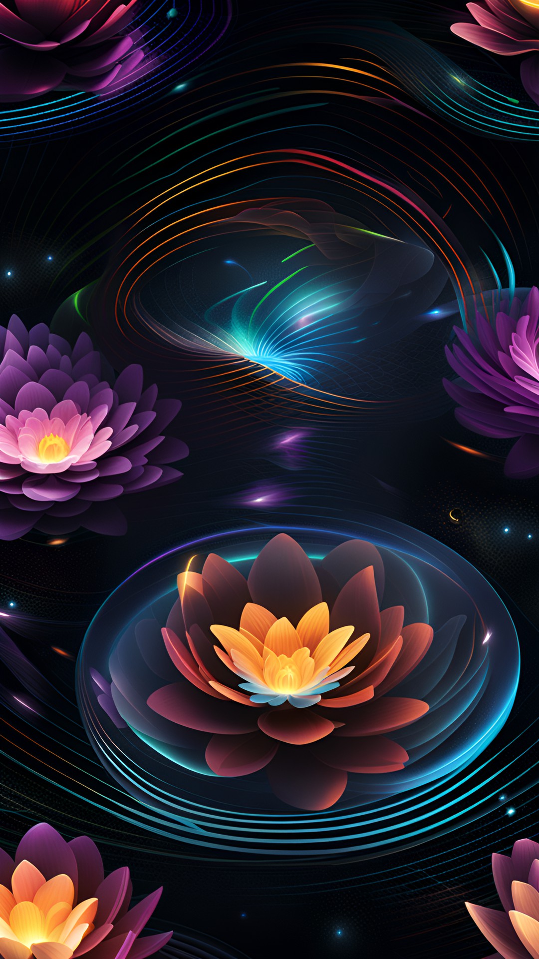 Glowing flowers - flower preview