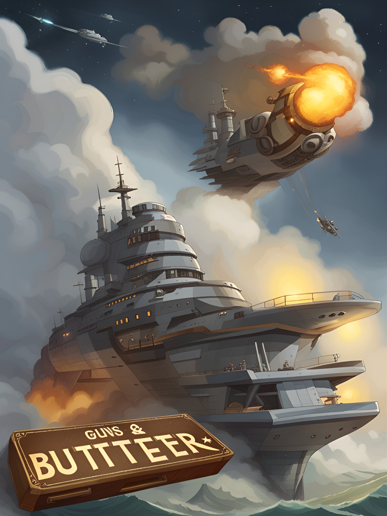 guns & butter a euro deck building game. blockade runner. preview