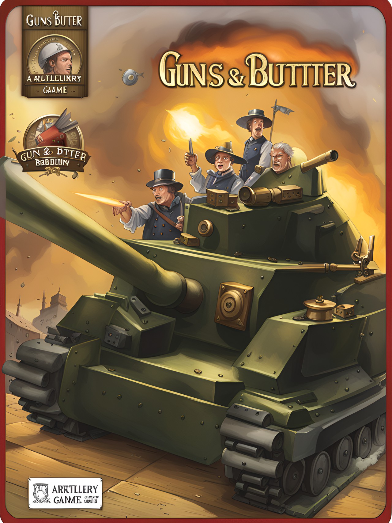 guns & butter a euro deck building game. artillery bombardment. preview