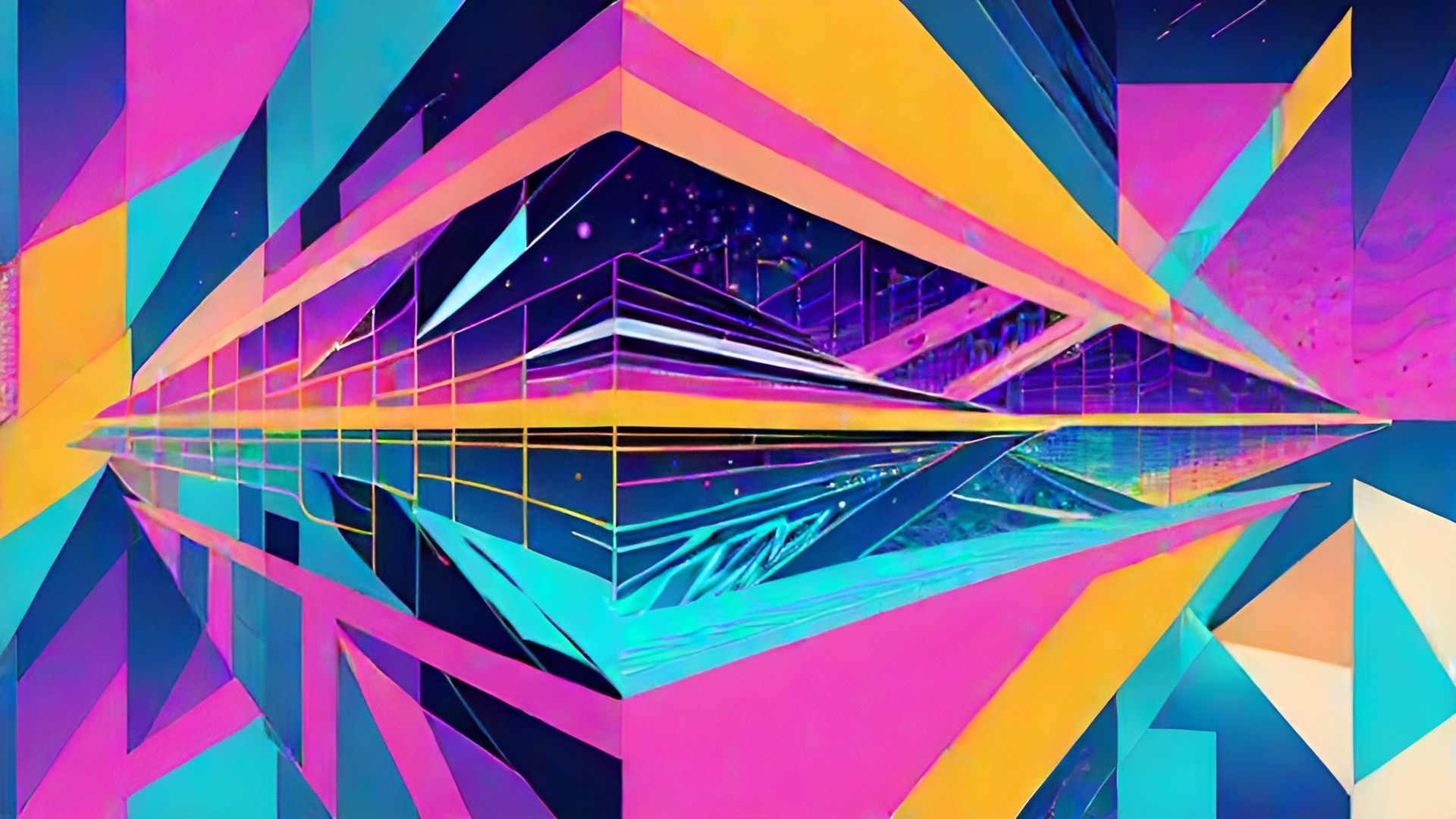 bright background with various abstract geometric shapes preview