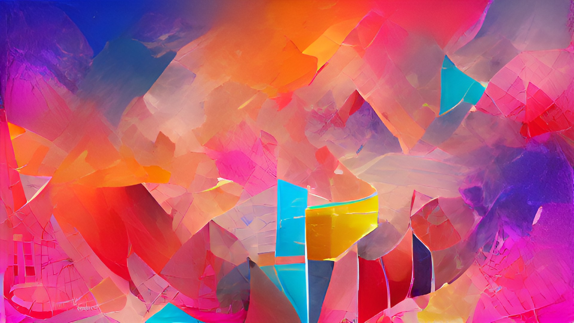 bright background with various abstract geometric shapes preview