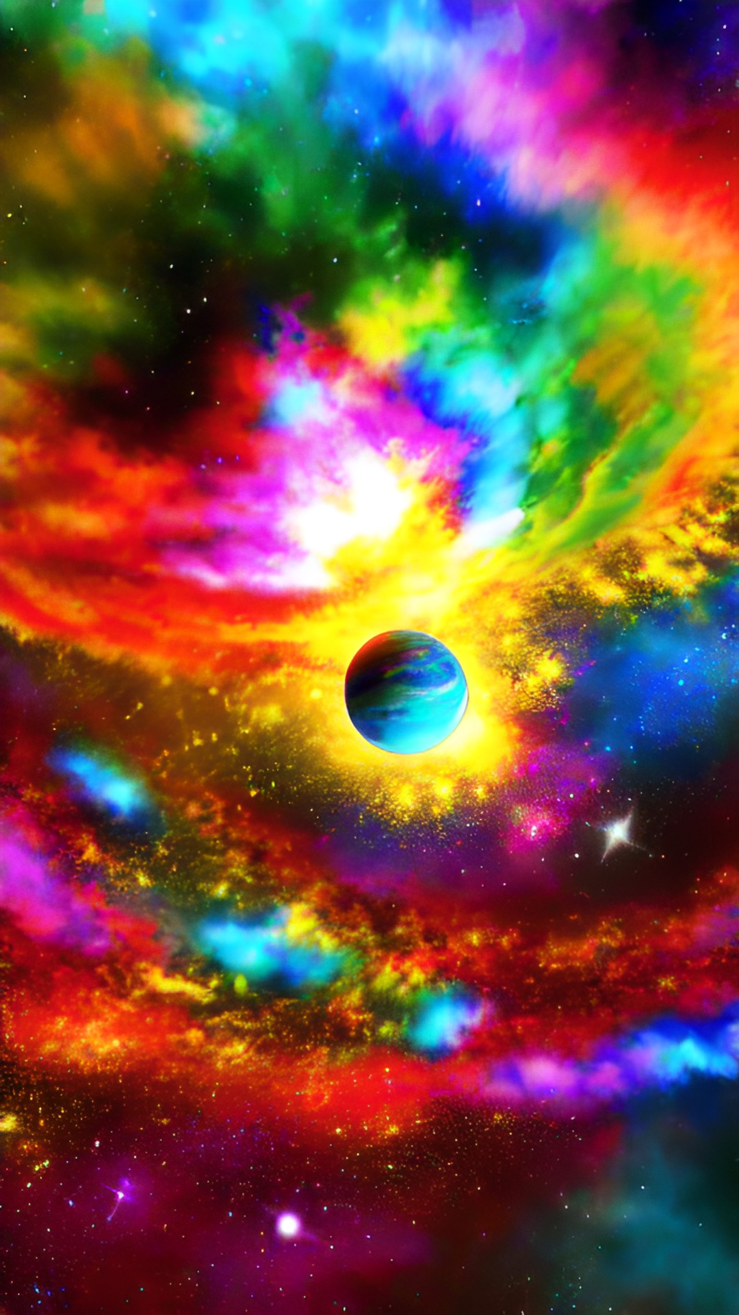 exploding colorful planets preview