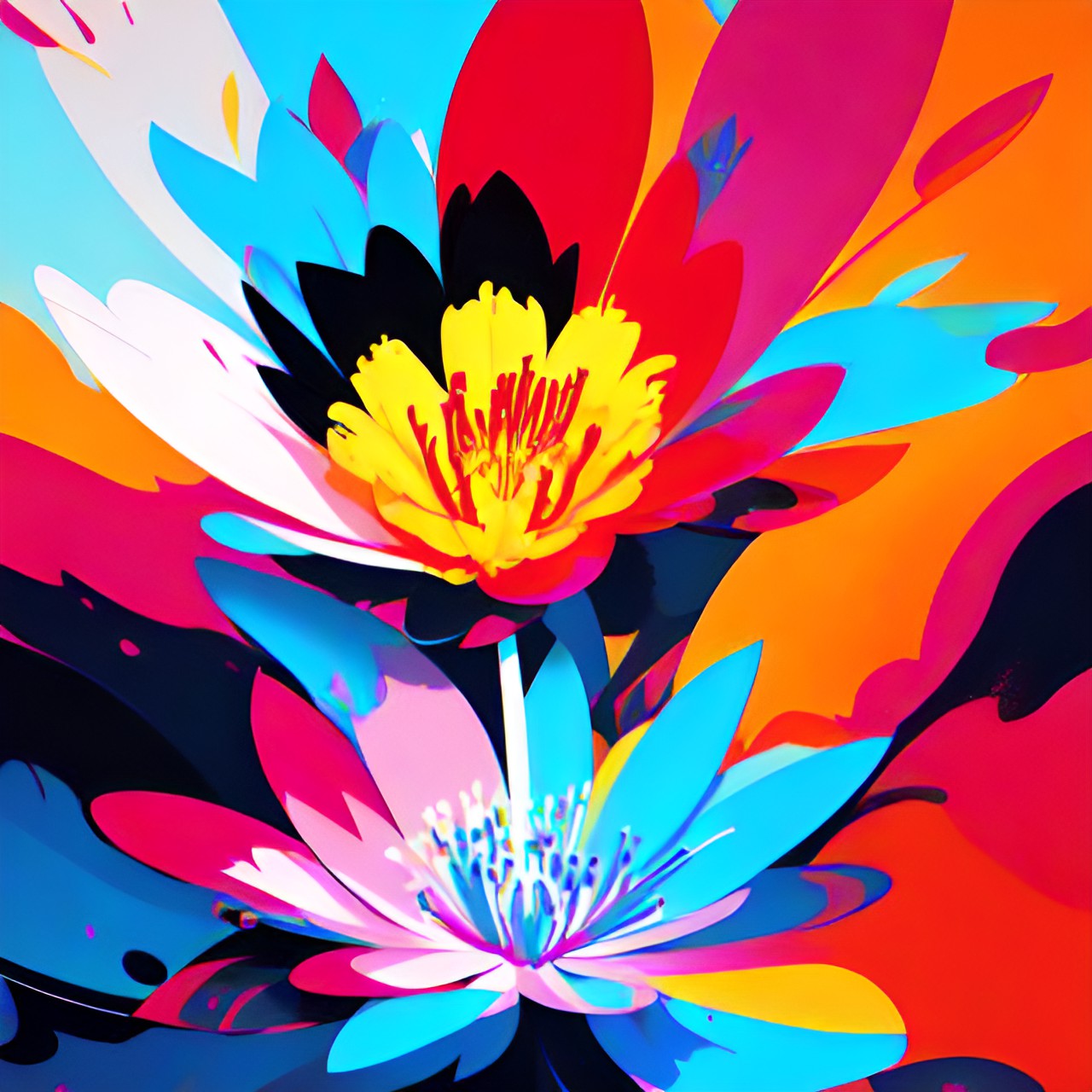 lily flower, bold, abstract, bright, preview