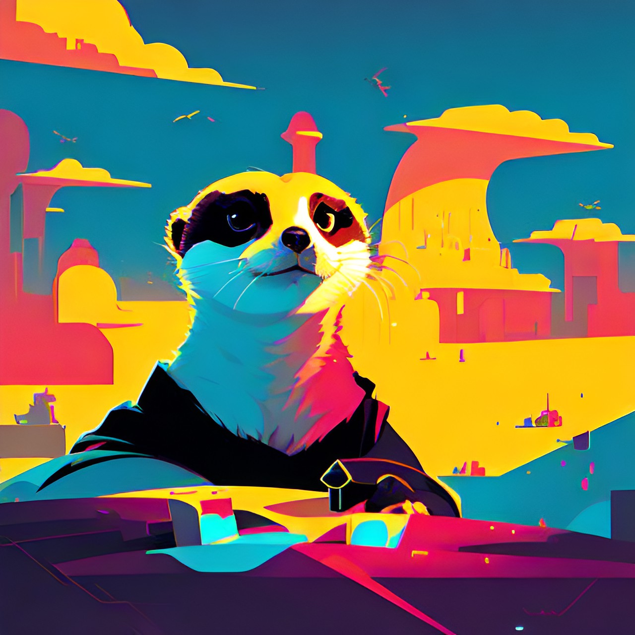 simple, meerkat, abstract, bright, simple preview