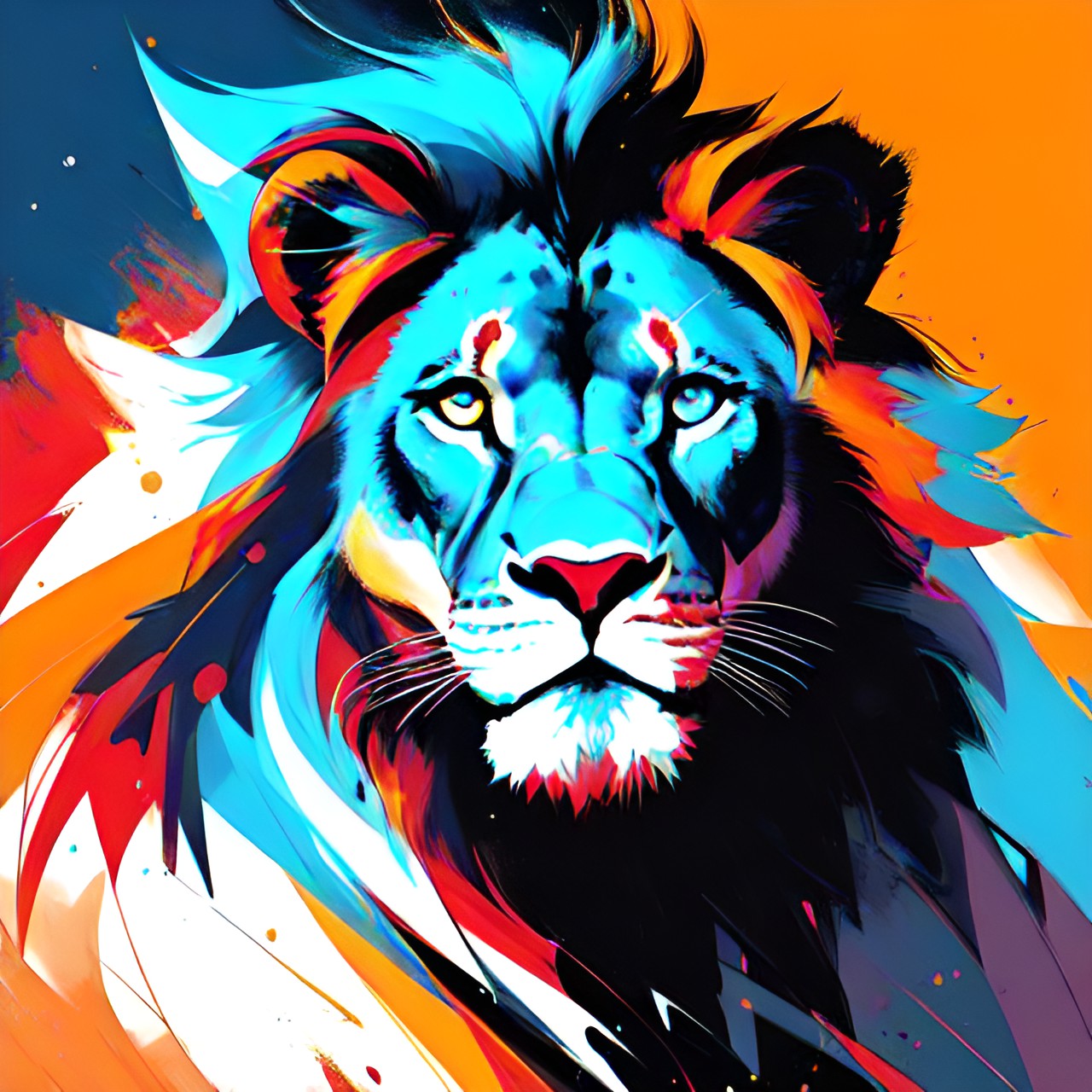 simple, lions, abstract, bright, simple preview